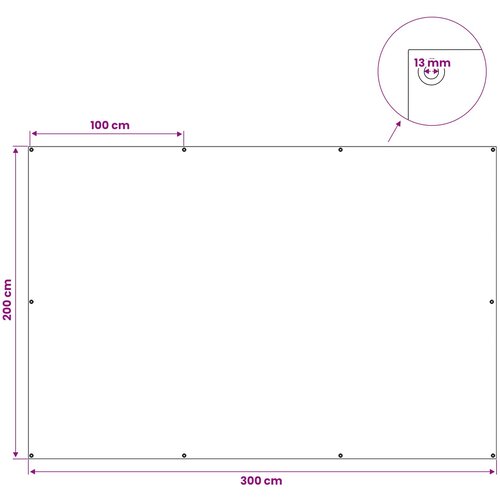  s rupama Antracit siva 2 x 3 m 90 gsm PE Slike