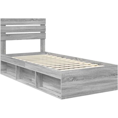  Okvir za krevet s uzglavljem Siva Sonoma 90 x 200 cm Slike