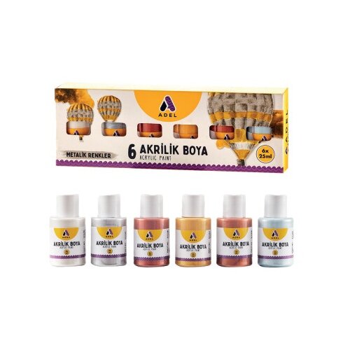  Adeland akrilne boje, metalic colors set, 25mlx6 ( 31143 ) Cene
