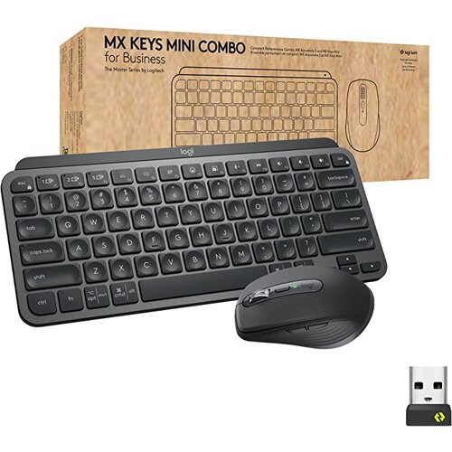 Logitech set tastatura i miš mx mini combo for business crni Slike