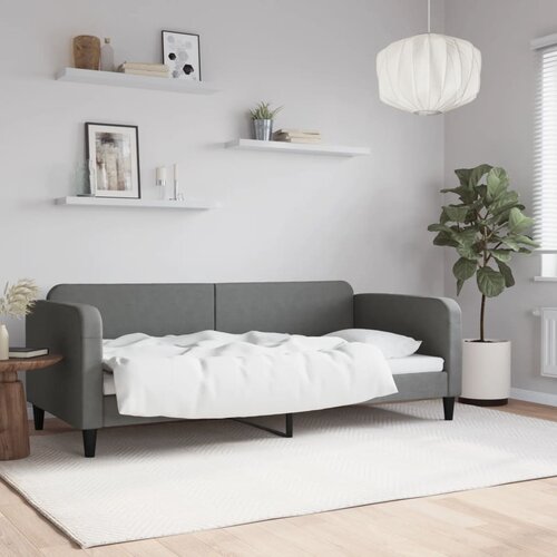 The Living Store Raztegljiva postelja temno siva 90x200 cm blago - Raztegljiv Kavč, (21659832) Cene
