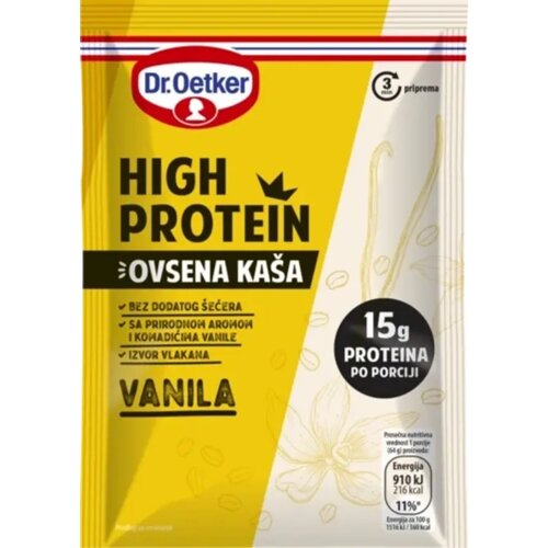 Dr. Oetker ovsena kaša high protein vanila 64g Cene