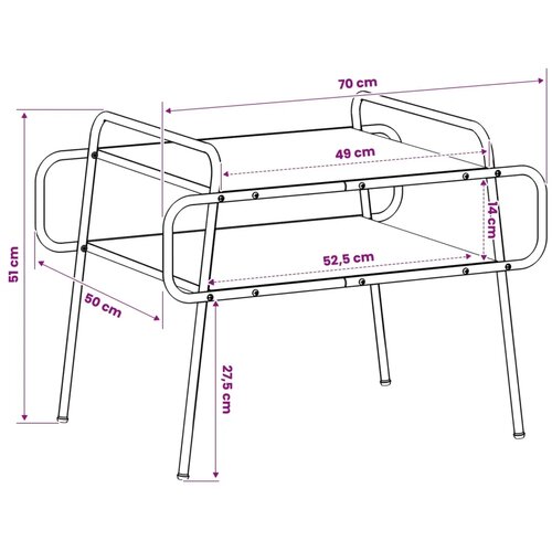  Stolić za kavu Hrast sonoma 70 x 50 x 51 cm Konstruirano drvo - Hrast sonoma 70 x 50 x 51 cm Slike