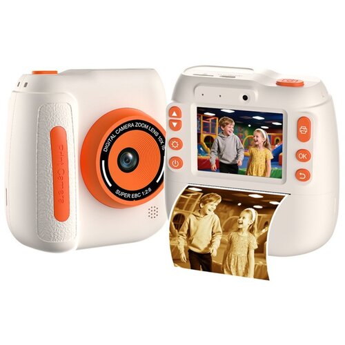 INF Instant fotoaparat s tiskalnikom &mdash; 48MP, 2.4 inch IPS, 1080p, USB-C Orange, (5000235253) Cene