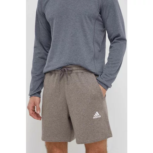 Adidas Kratke hlače moške, siva barva, IR5322
