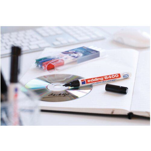  ZA CD/DVD PERMANENTNI 0,5-1MM EDDING 8400/1 CRNI BLISTER Slike