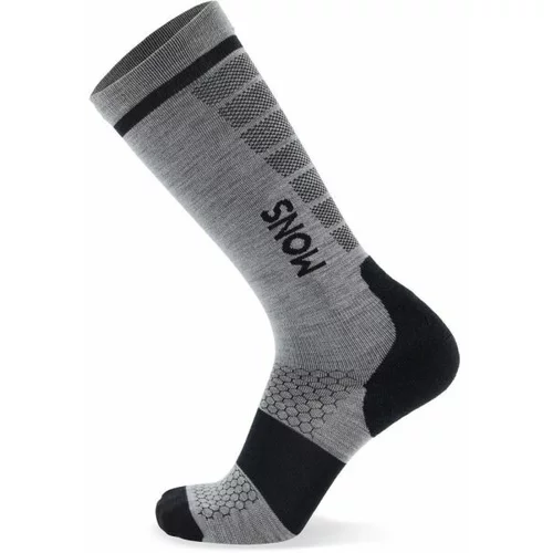 Mons Royale PRO LITE MERINO SNOW SOCK Uniseks skijaške merino čarape, siva, veličina