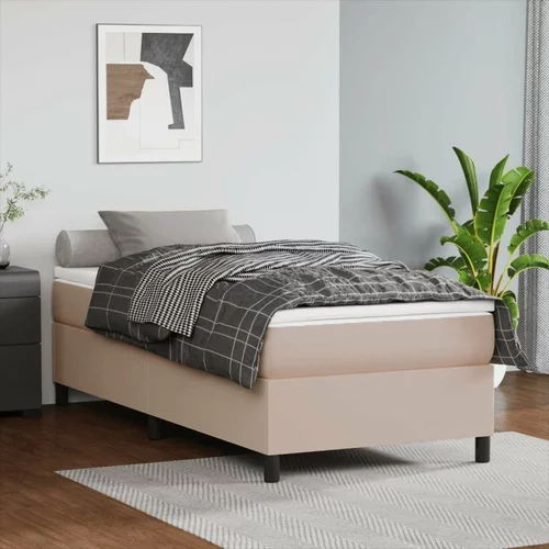  kreveta s oprugama boja cappuccina 80x200cm umjetna koža