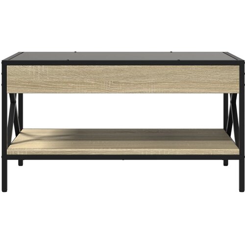  Stolić s beskonačnim LED svjetlima boja hrasta 70x50x38 cm Slike