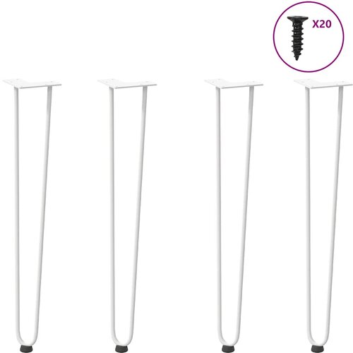 VidaXL noge za mizo za lase 4 kosi bela 72 cm trdno jeklo Slike