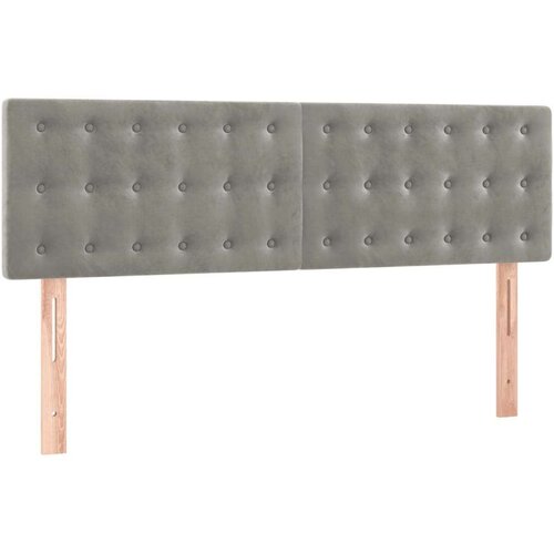  Uzglavlja 2 kom svjetlosiva 72 x 5 x 78/88 cm bar&amp;scaron;unasta Slike