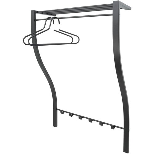 Spinder Design Crna metalna zidna vješalica s policom Carve – Cijene