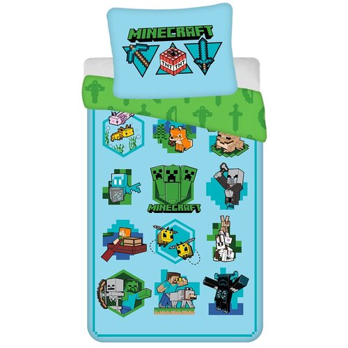 Jerry Fabrics Pamučna dječja posteljina za krevet za jednu osobu 140x200 cm Minecraft – Cijene
