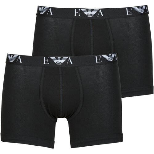 Emporio Armani Boksarice MONORGRAM 2 PACK BOXER Črna Slike