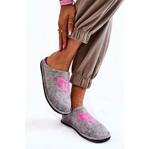 Big Star Domestic slippers KK276020 Grey-Pink Slike