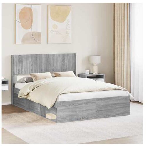 vidaXL Uzglavlje Siva Sonoma PB - Siva Sonoma 140 cm Cijene