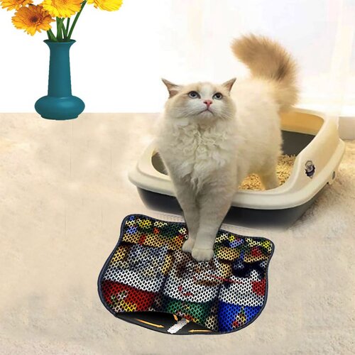 WALLXPERT Kdkafa0178 multicolor cat litter mat Cene