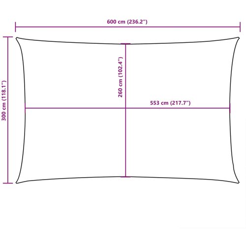  Jedro protiv sunca od tkanine Oxford pravokutno 3 x 6 m crno Slike