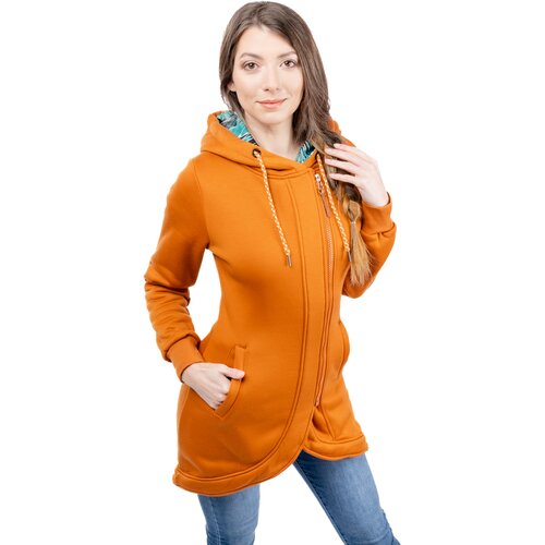 Glano Women's Extended Sweatshirt - orange Slike
