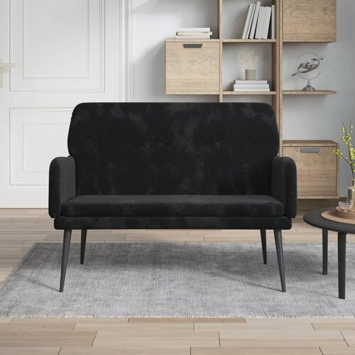 VidaXL Klop črna 108x79x79 cm žamet Slike