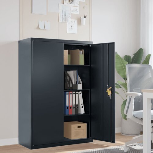 vidaXL Arhivska omara antracitna 90x40x140 cm jeklo Cene
