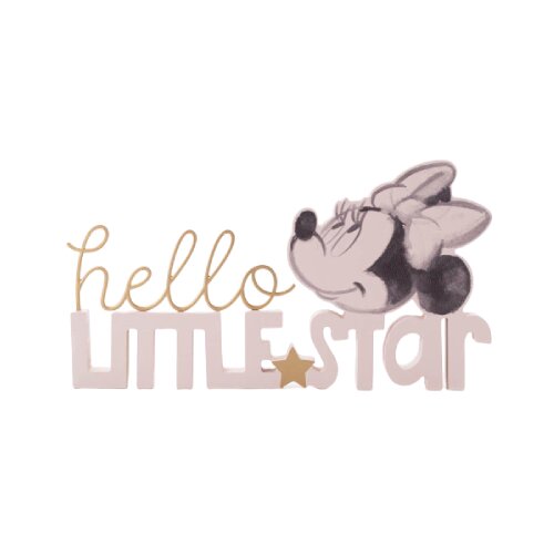Widdop &amp;amp; Co. Mickey &amp;amp; Minnie - Dekoracija - Disney, Minnie, Hello Little Star, Mantel Plaque, Pink Slike