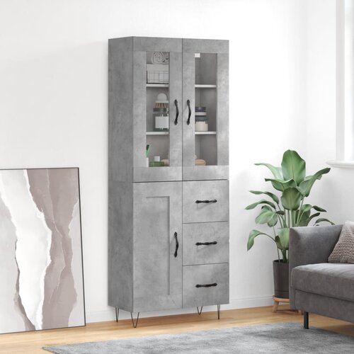  Visoka komoda siva betona 69,5x34x180 cm od konstruiranog drva Cijene