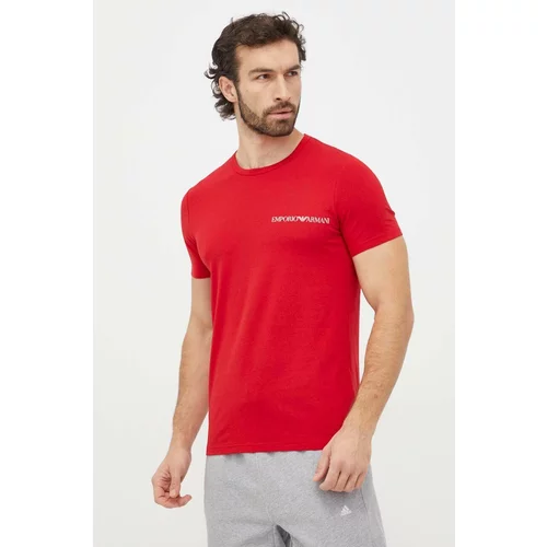 Emporio Armani Underwear Majica lounge 2-pack rdeča barva