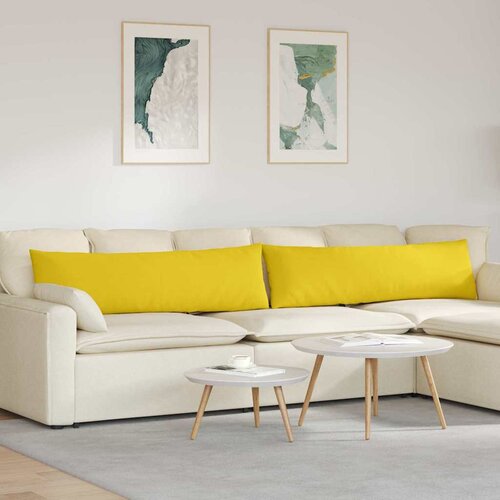  Jastučići za sofu 2 pcs Svijetlo žuta 145 x 40 cm tkanina Cijene