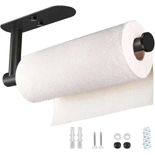 INOX samolepilno držalo za papirnate brisačke 34cm 3M črn Slike