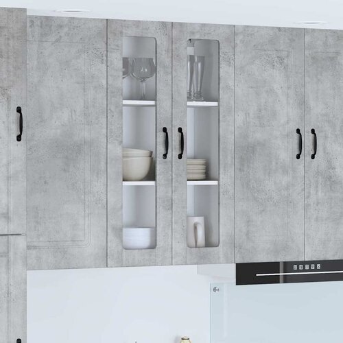 vidaXL Stenska kuhinjska omarica Betonsko siva 60 x 31 x 100 cm Cene