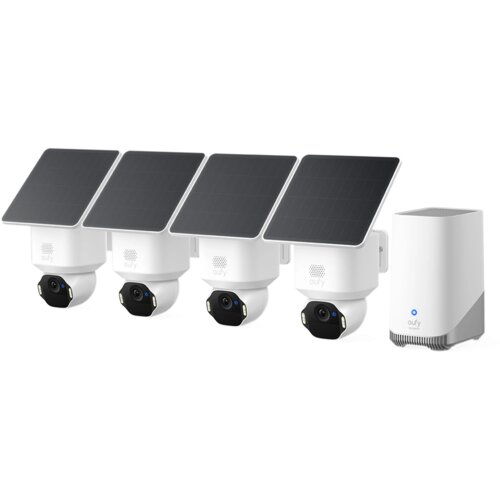 Anker eufy SoloCam E42 4xCam+1xHomeBase3+4xSolarPanel White, Ultra HD 4K, AI Motion Detection and Smart Tracking, 360 Viewing, IP 65, No Monthly Fee Cijene