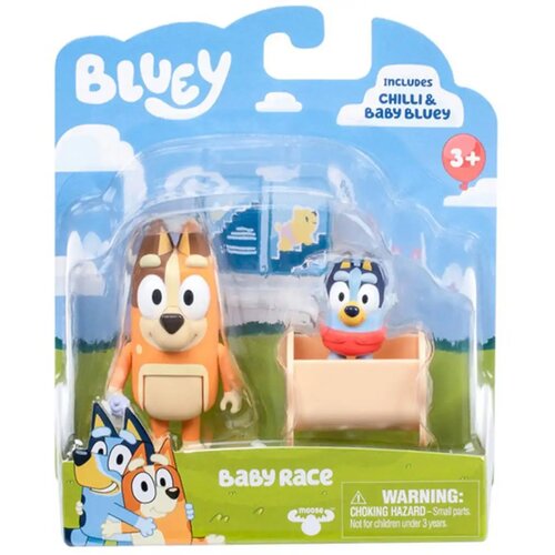 MOOSE ENTERPRISE Bluey: Dvojni paket figuric - Baby Bluey in Chilli Cene