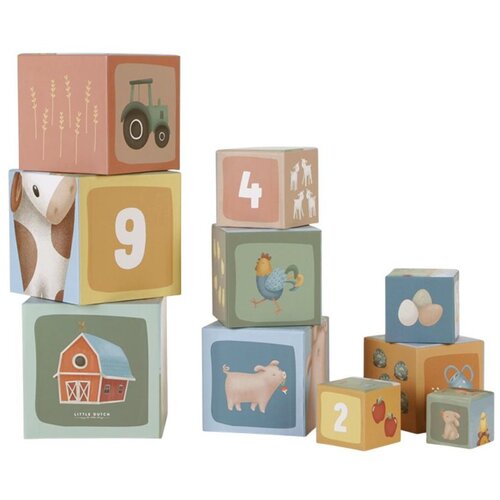 Little Dutch® piramida za slaganje - kocke, Little Farm Cijene