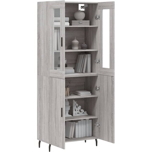  Visoka komoda siva sonome 69,5x34x180 cm od konstruiranog drva Slike