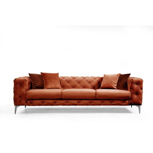 Balcab Home Narančasta baršunasti sofa 237 cm Como – Cijene