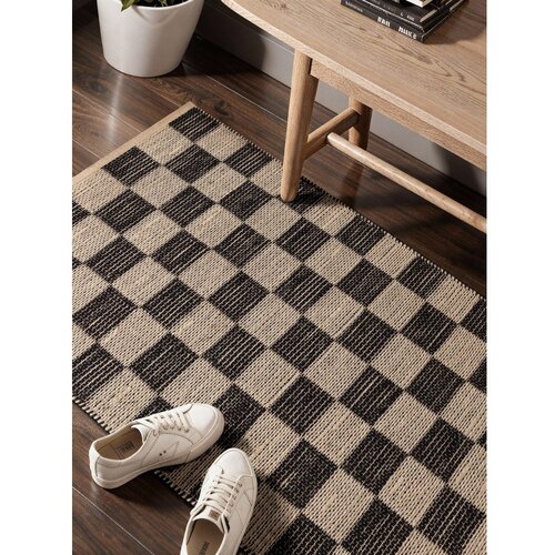 Hanse Home Črn/kremno bel obojestranski/ročno tkan tekač iz me&amp;scaron;anice jute 80x300 cm Rex &amp;ndash; Slike