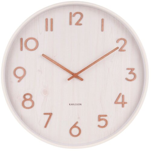 Karlsson White Karlsson Pure Medium stenska ura iz lipovega lesa, ø 40 cm Cene