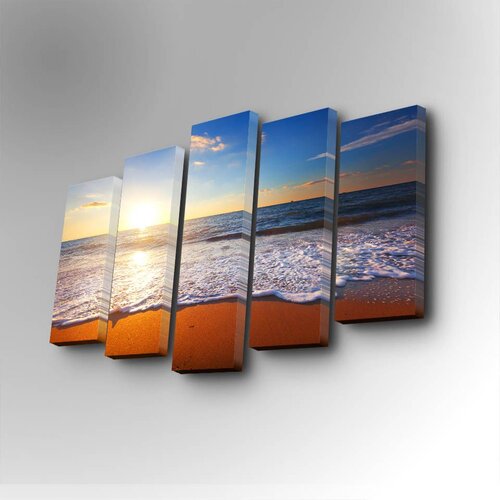 Wallity 5PUC-022 multicolor decorative canvas painting (5 pieces) Cene
