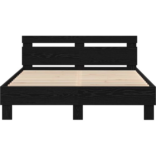  Krevetna konstrukcija Crni hrast 160 x 200 cm Konstruirano drvo Slike
