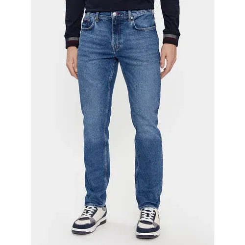 Tommy Hilfiger Jeans hlače Denton MW0MW32079 Modra Straight Fit
