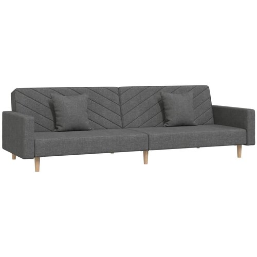 Maison Chic kavč - Sofa - Kanape dvosed z ležiščem in dvema blazinama temno sivo blago, (21727661) Cene