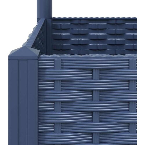  Vrtna žardinjera s re&amp;scaron;etkom plavo-siva 40x40x121,5 cm PP Slike