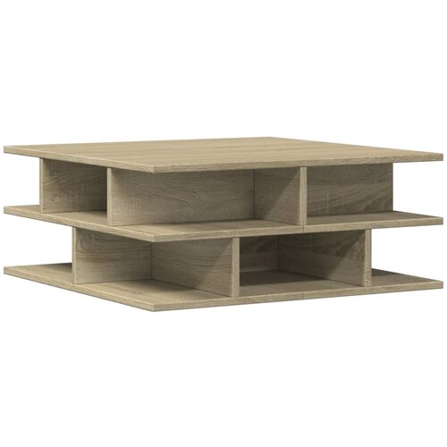 Maison Chic Klubska mizica - kavna mizica - Nizka mizica sonoma hrast 70x70x29 cm inženirski les, (21753089) Slike