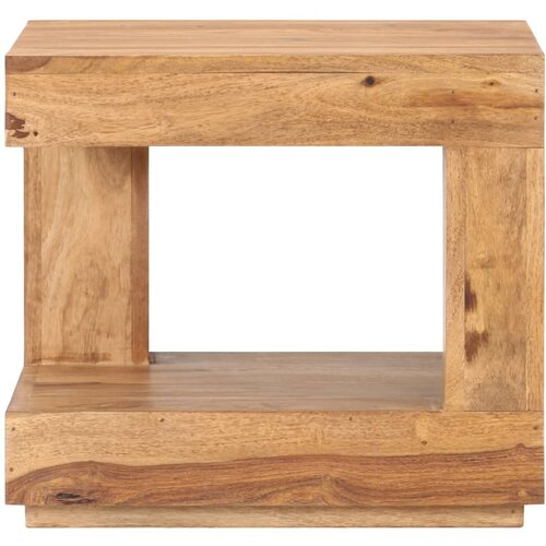Maison Chic Klubska mizica - kavna mizica - Nizka mizica 45x45x40 cm trden akacijev les, (21754513) Cene