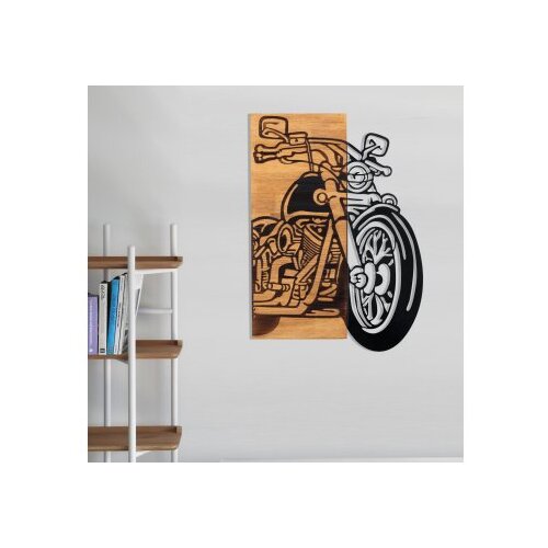 WALLXPERT Zidna dekoracija Chopper 2, 44 x 61 cm, Crna Cene