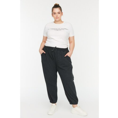 Trendyol Curve Anthracite Knitted Jogger Sweatpants Cene