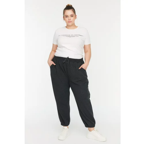 Trendyol Curve Anthracite Knitted Jogger Sweatpants