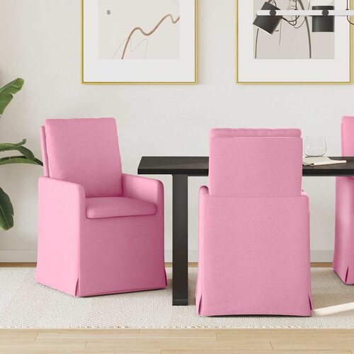  Trpezarijske stolice 2 pcs Ružičasta 57 x 67 x 98 cm tkanina Cijene