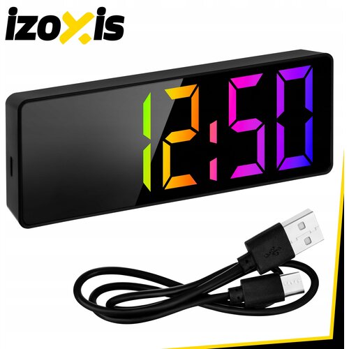 Moderna budilica led rgb usb i pokazivač temperature 16cm Slike